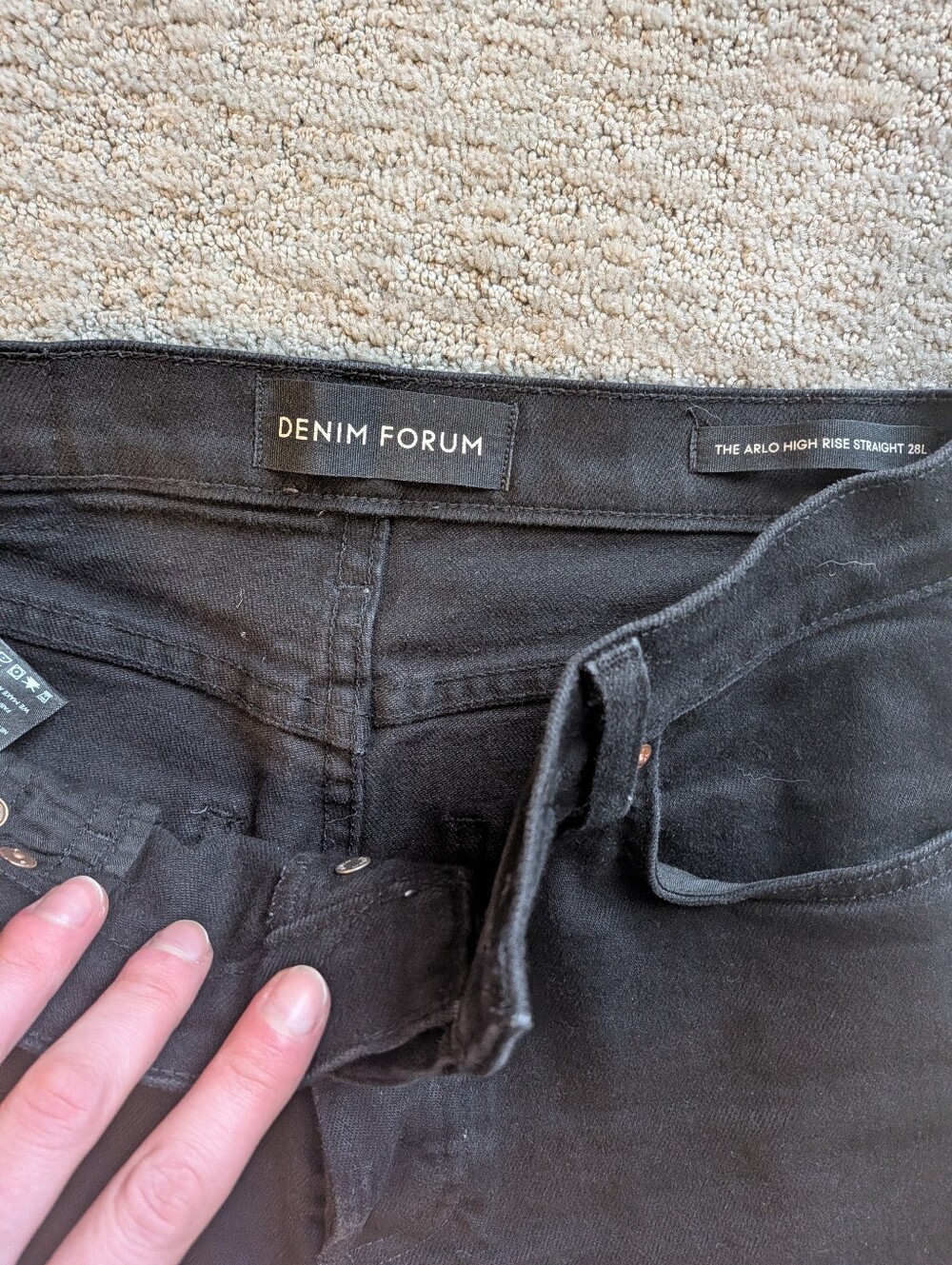Denim Forum Arlo High Rise Straight Leg Size 26 - Picture 2 of 3